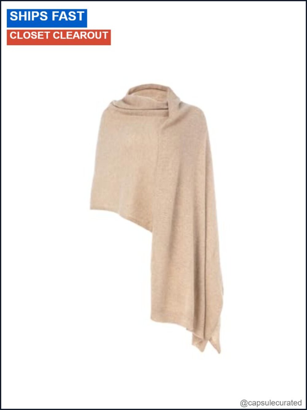 100% Pure Cashmere Knitted Shawl Wrap Lightweight Pashmina Stole